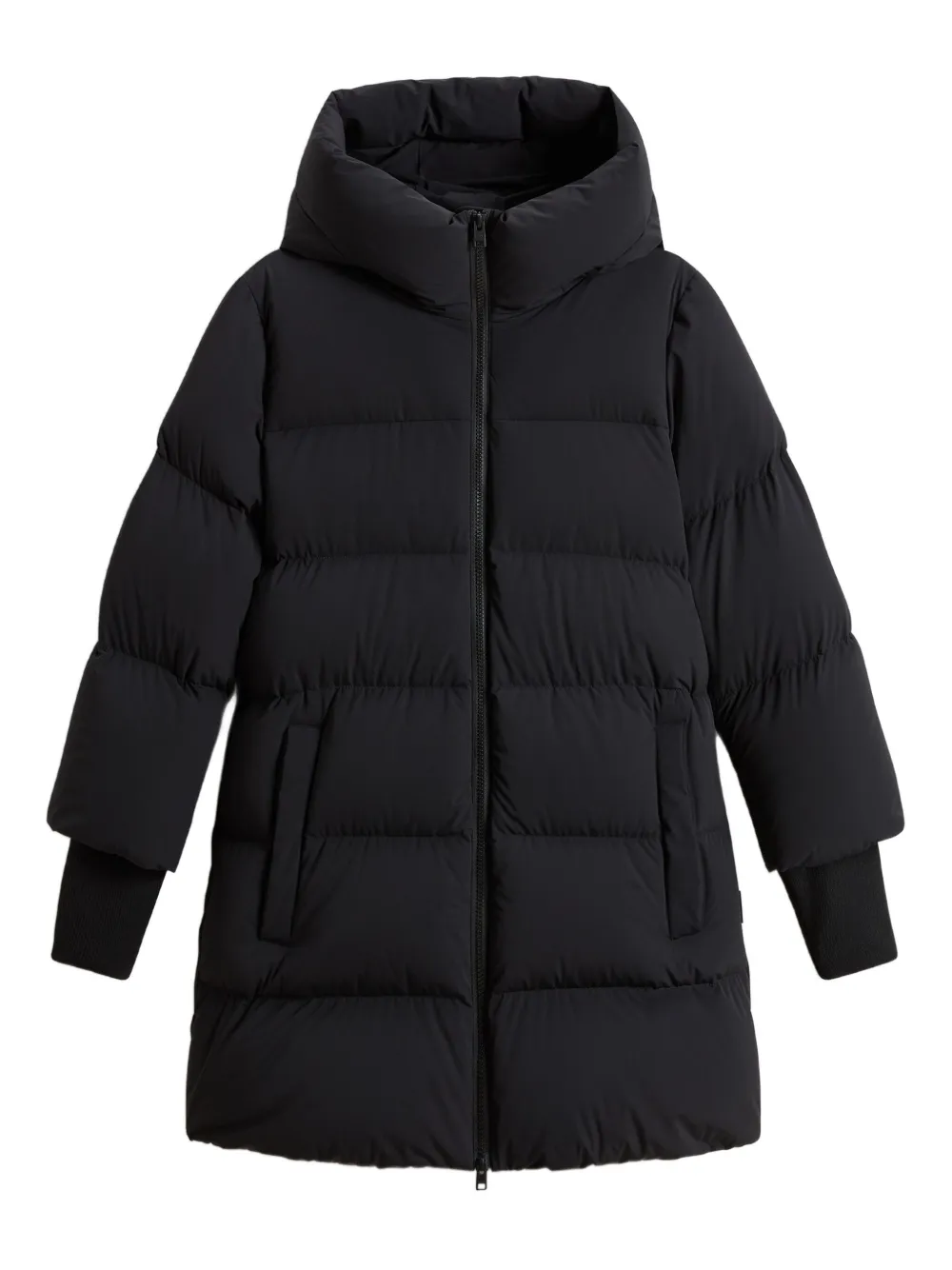 Woolrich Madison hooded oversized coat | Black | Image 1