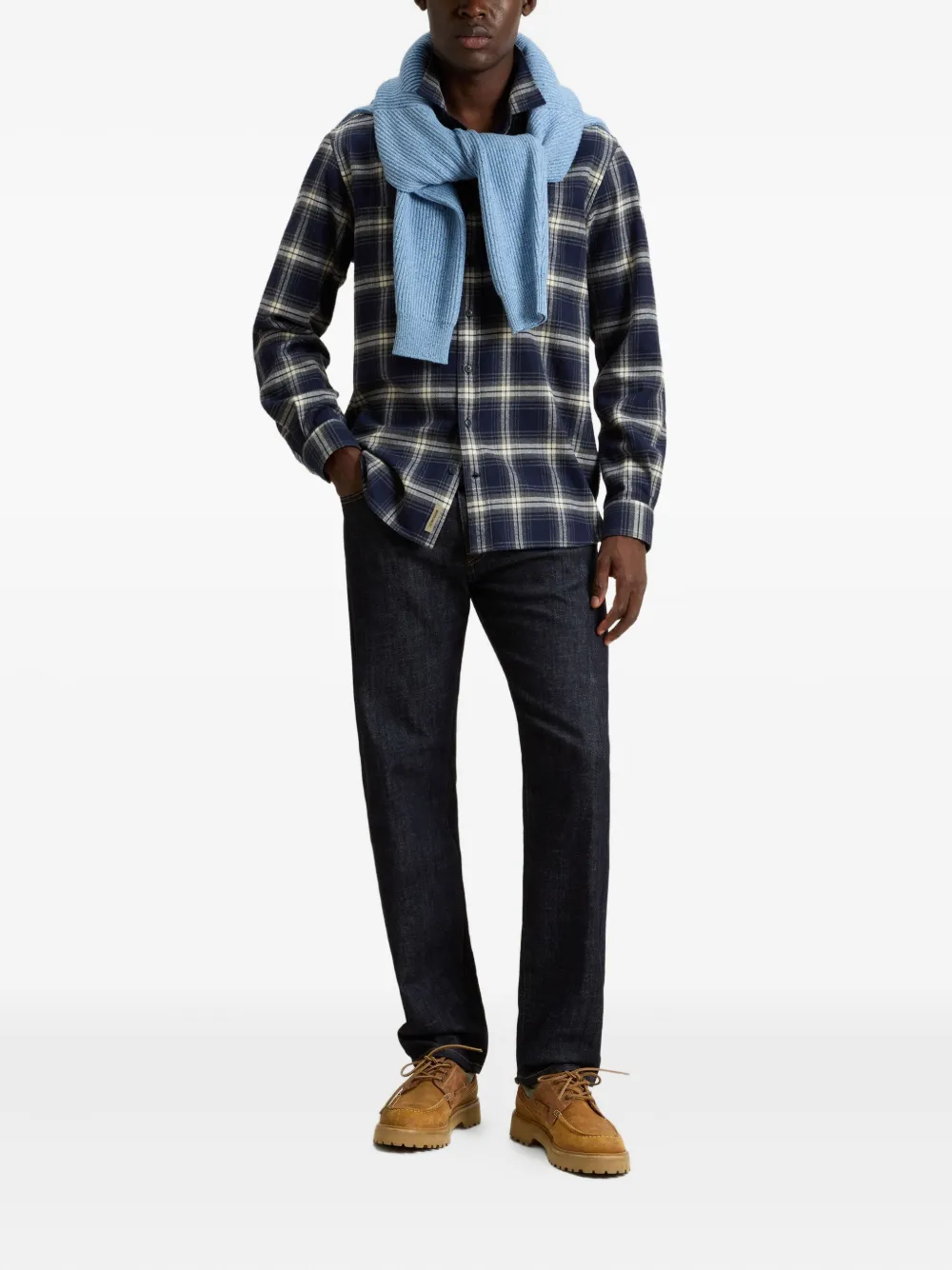 Woolrich Flanellen overhemd - Blauw