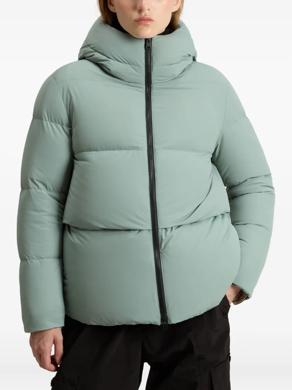 Woolrich Donsjack met capuchon Groen