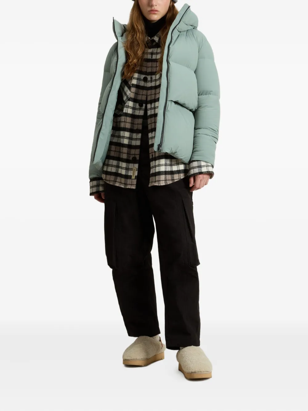 Woolrich Donsjack met capuchon Groen