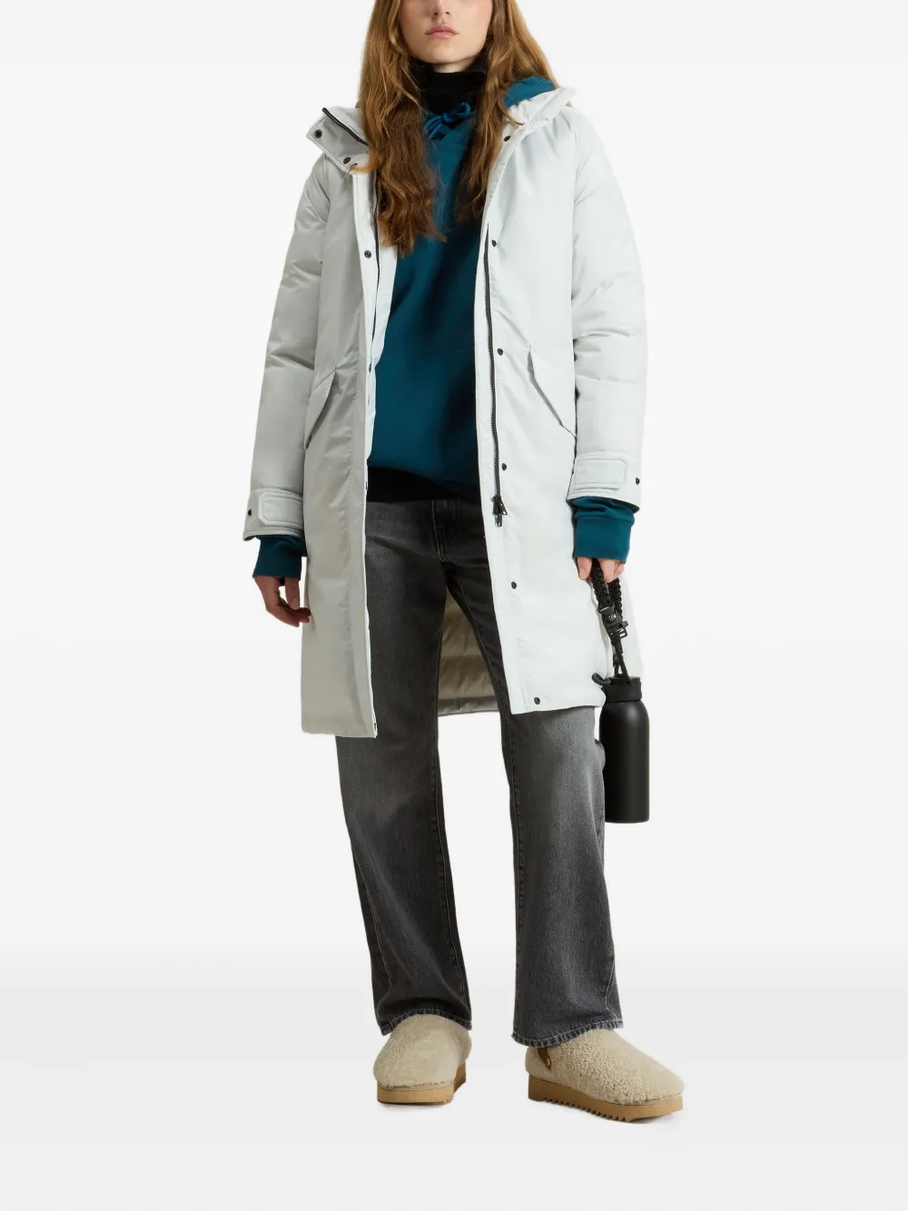 Woolrich Cloud stand-collar belted coat | Single Breasted Coats | Image 2