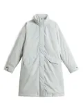 Woolrich Cloud stand-collar belted coat - Blue