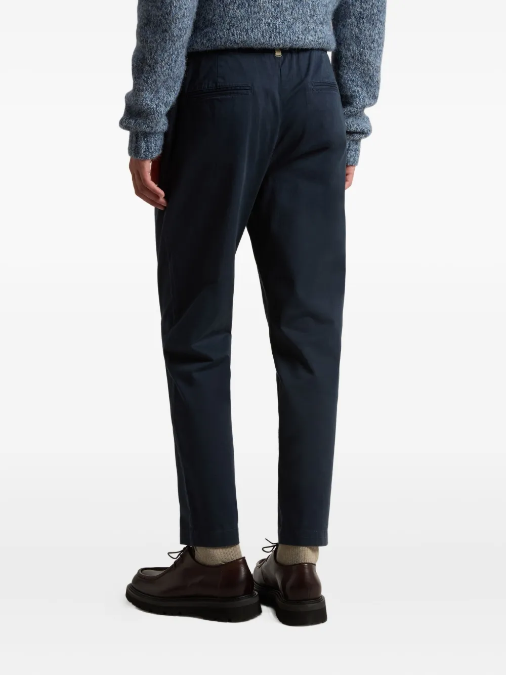 Woolrich Pleated Drawstring Trousers In Blue