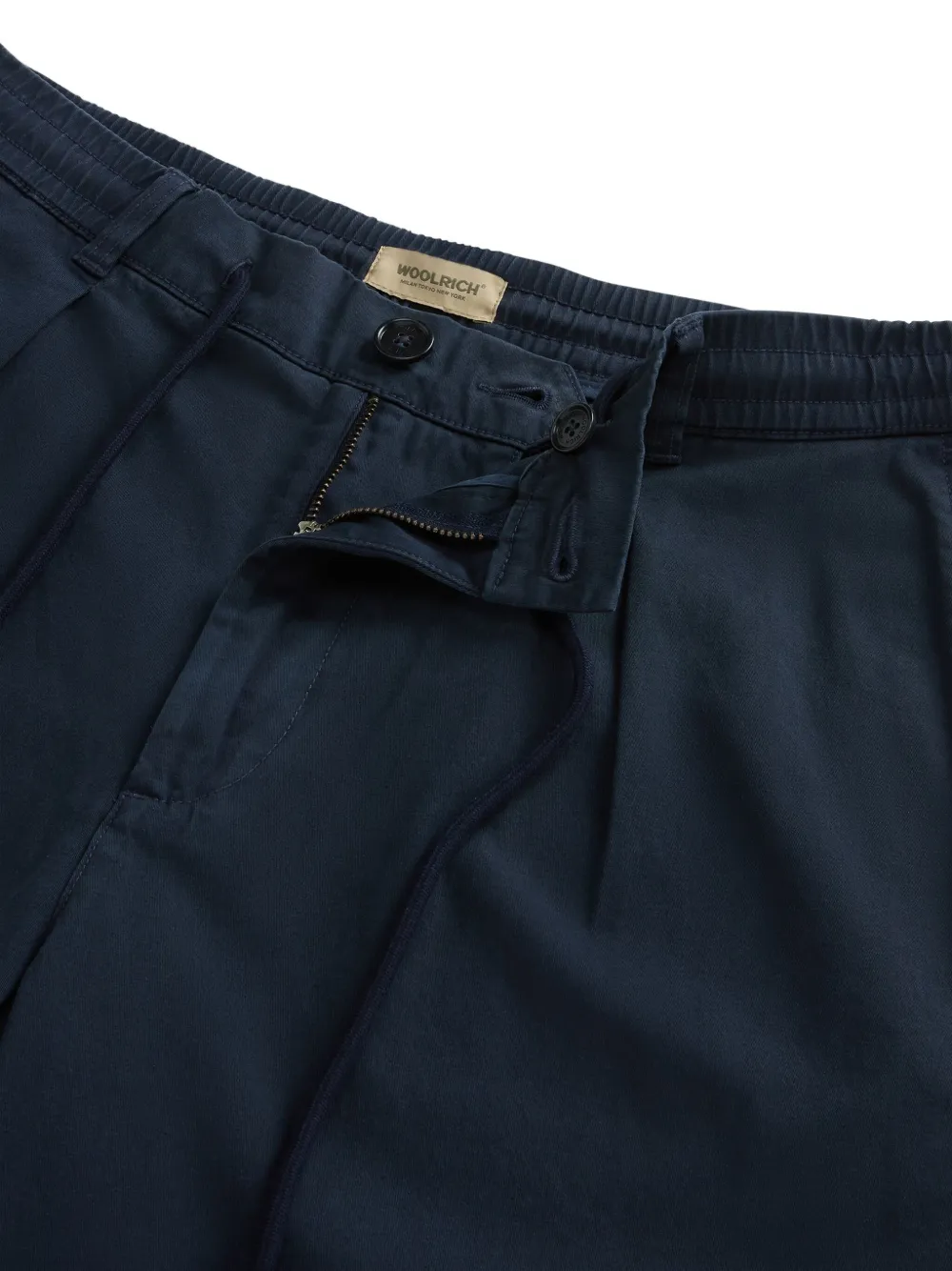Woolrich Pleated Drawstring Trousers In Blue