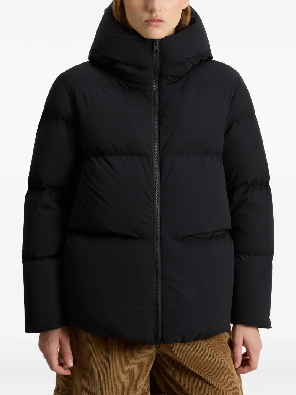 Woolrich hooded puffer jacket Zwart
