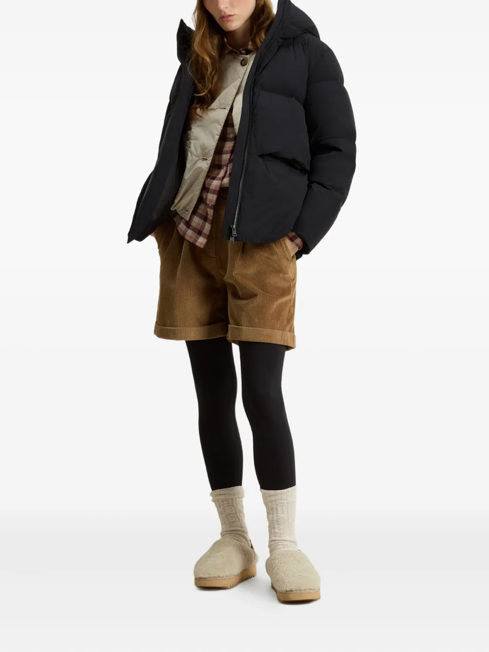 Woolrich hooded puffer jacket Zwart
