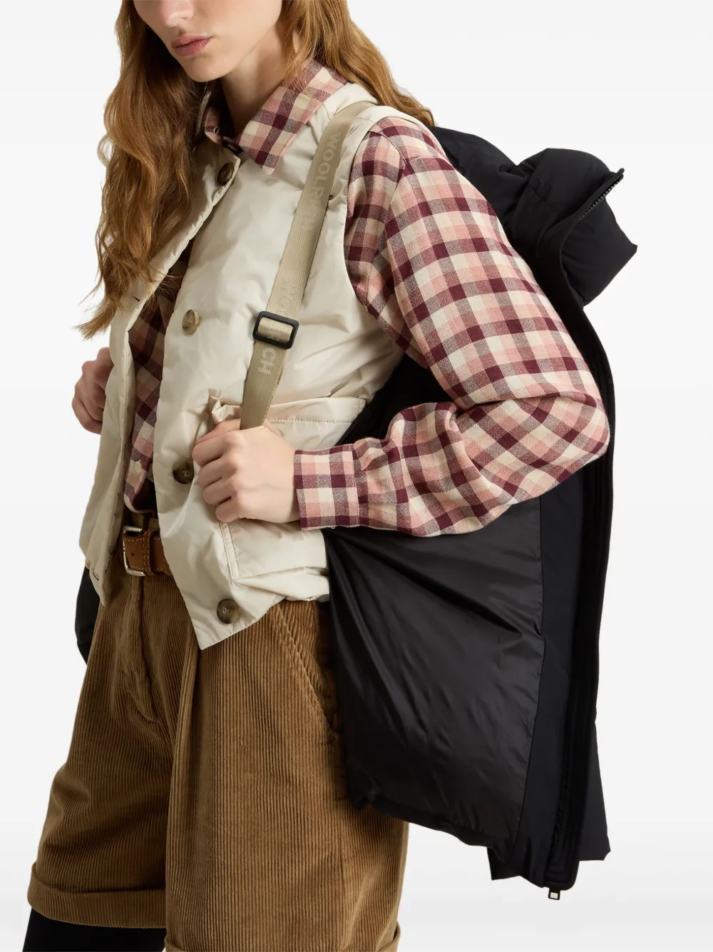 Woolrich hooded puffer jacket Zwart