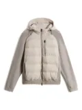 Woolrich quilted knitted-panel coat - Grey