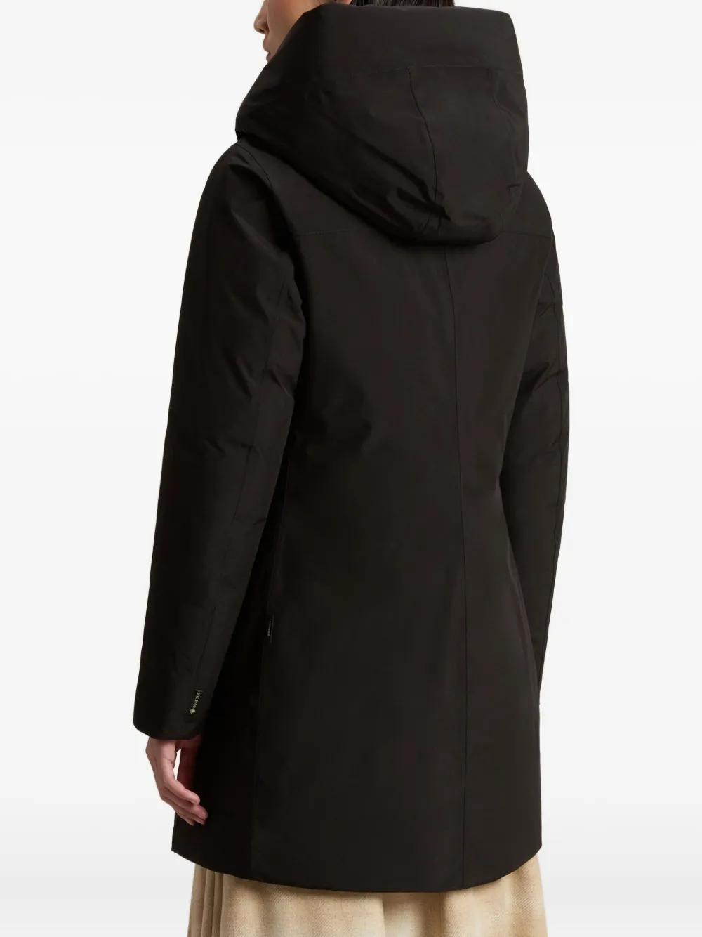 Woolrich Hooded Parka Coat In Black