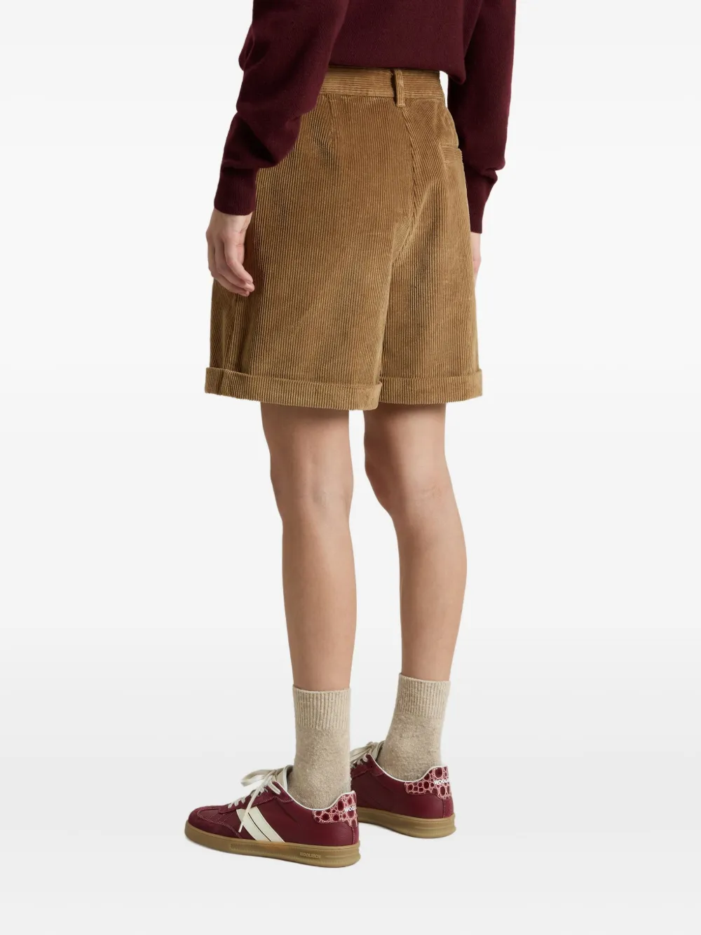 Woolrich Corduroy Shorts In Nude