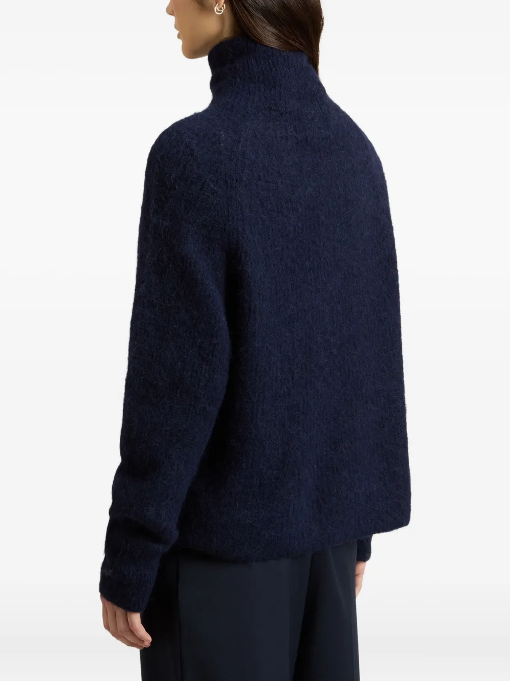 Woolrich Soft Alpaca Turtleneck In Blue