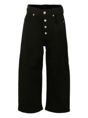 MM6 Maison Margiela Kids straight-leg iconic-stitch Jeans | Black