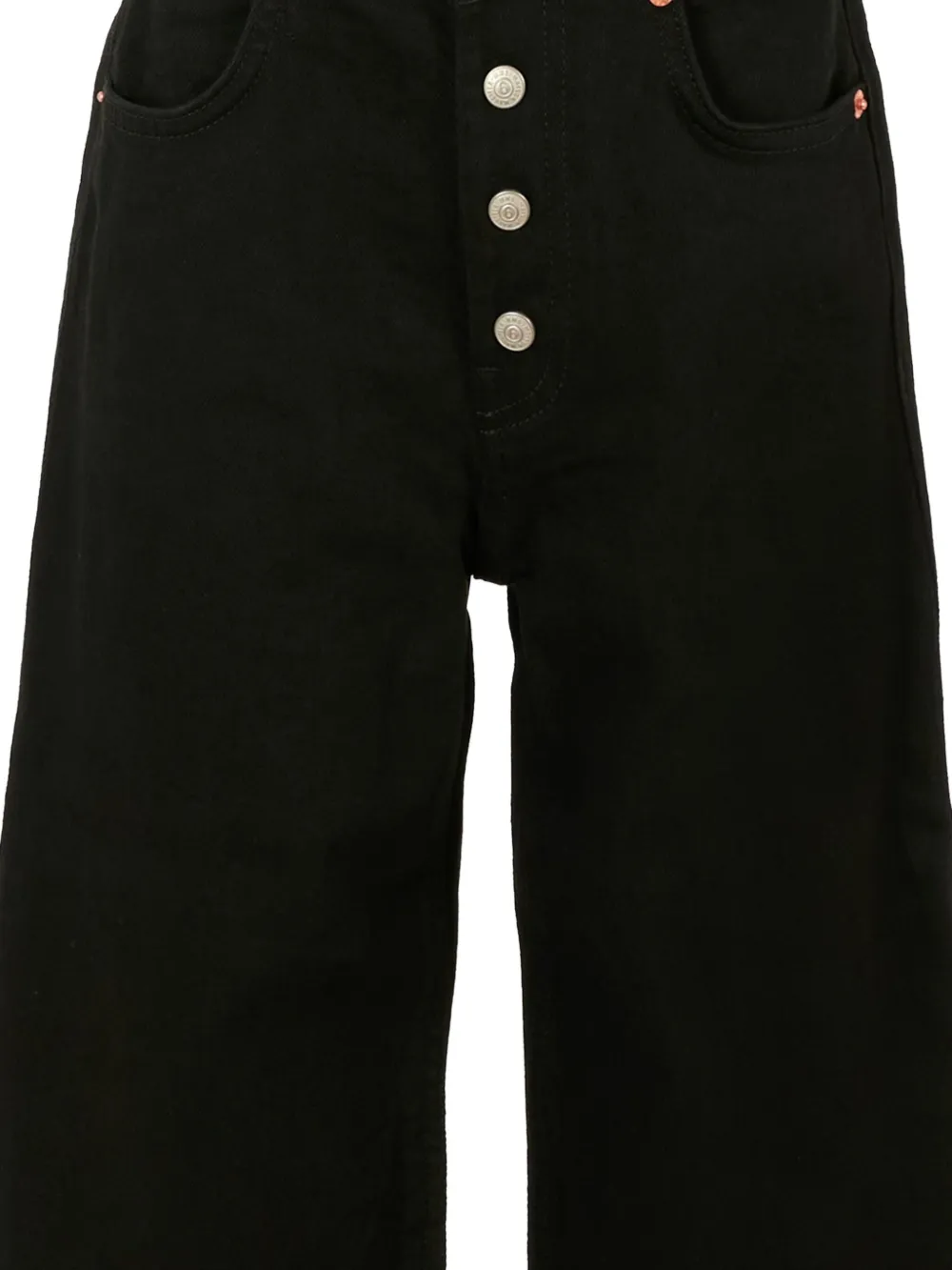 MM6 Maison Margiela Kids button-fly denim jeans Zwart