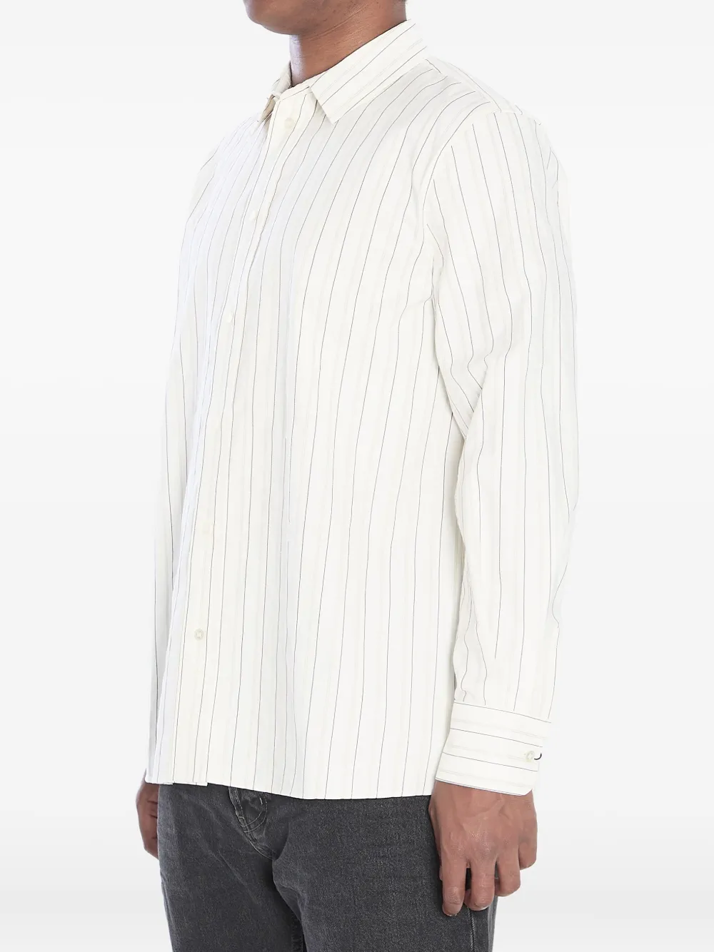 Saint Laurent striped cotton shirt - Wit