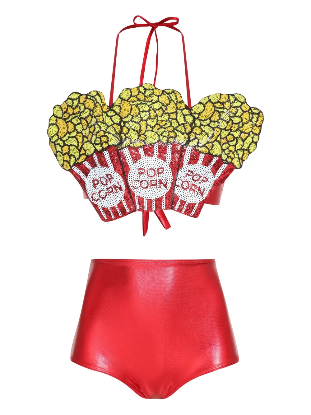 Brigitte popcorn sequin-embellished swimsuit Roze