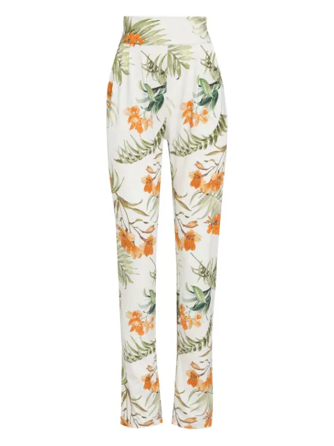 Brigitte floral-print pleated trousers