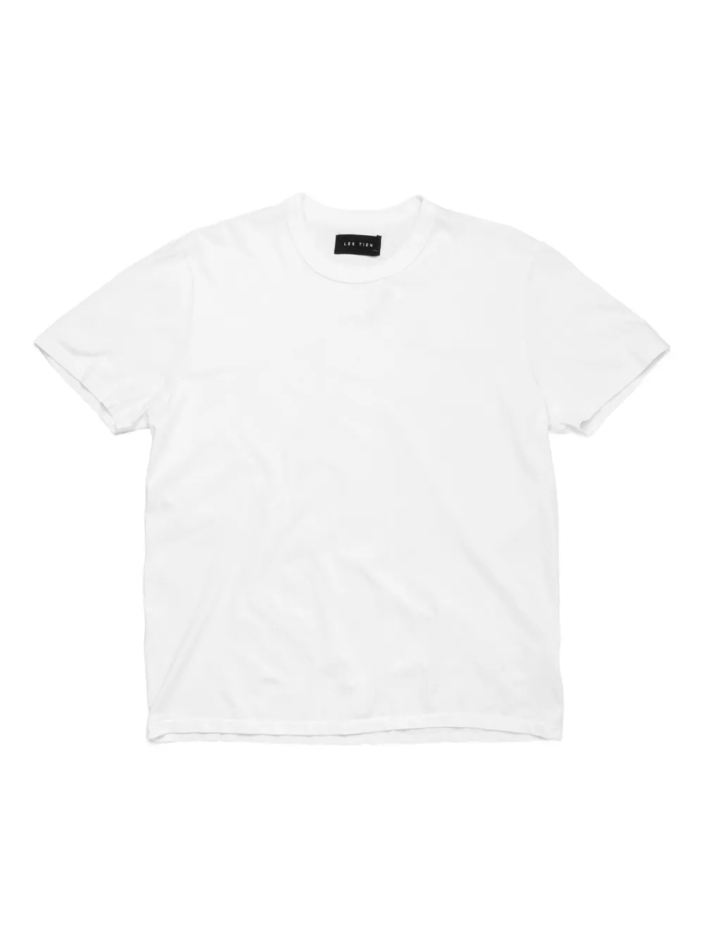 binded-neck cotton T-shirt