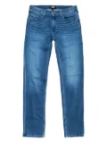 PAIGE back-patch straight-leg jeans - Blue
