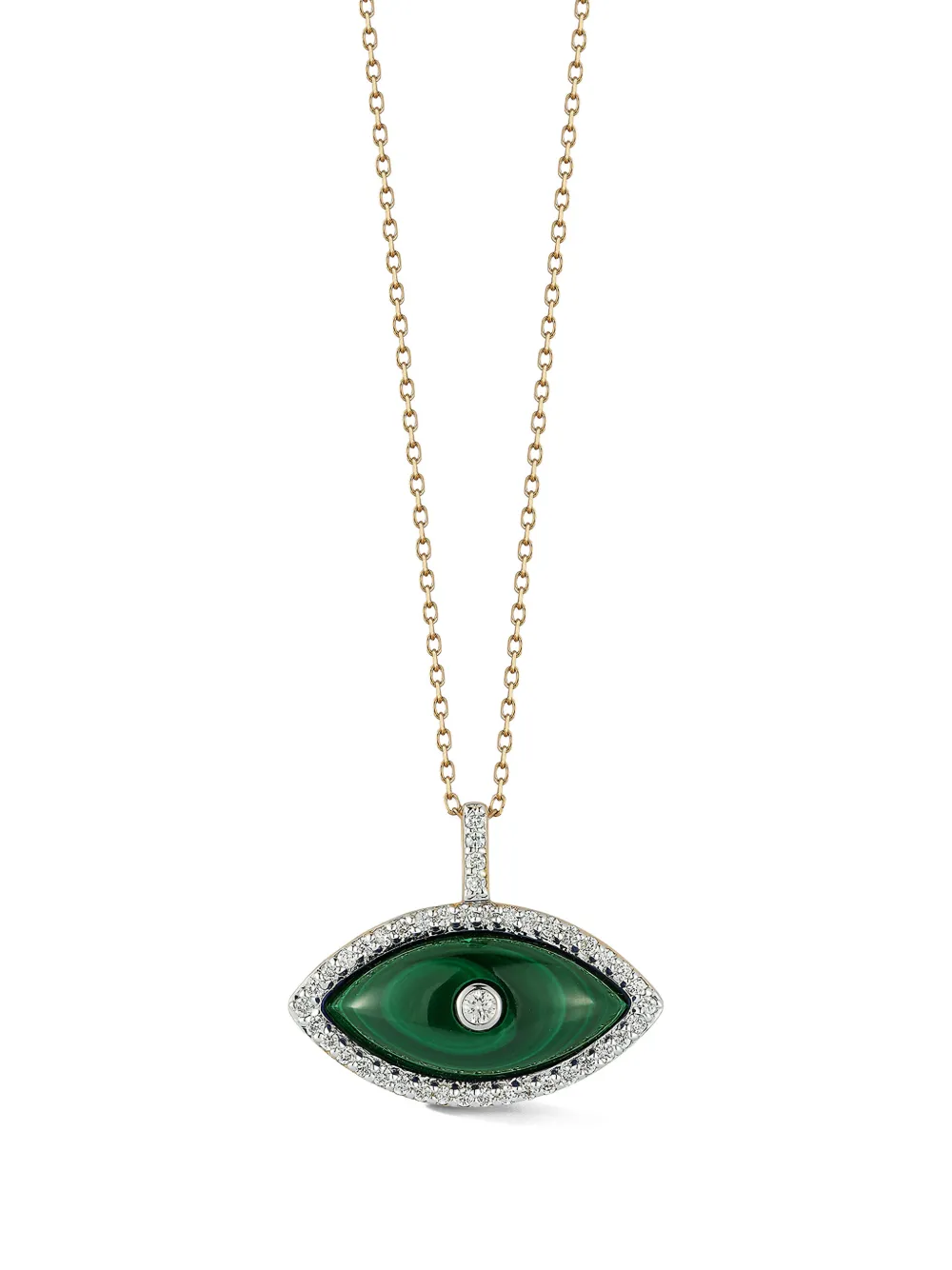 Mateo 14kt gold Eye Malachite necklace - Oro