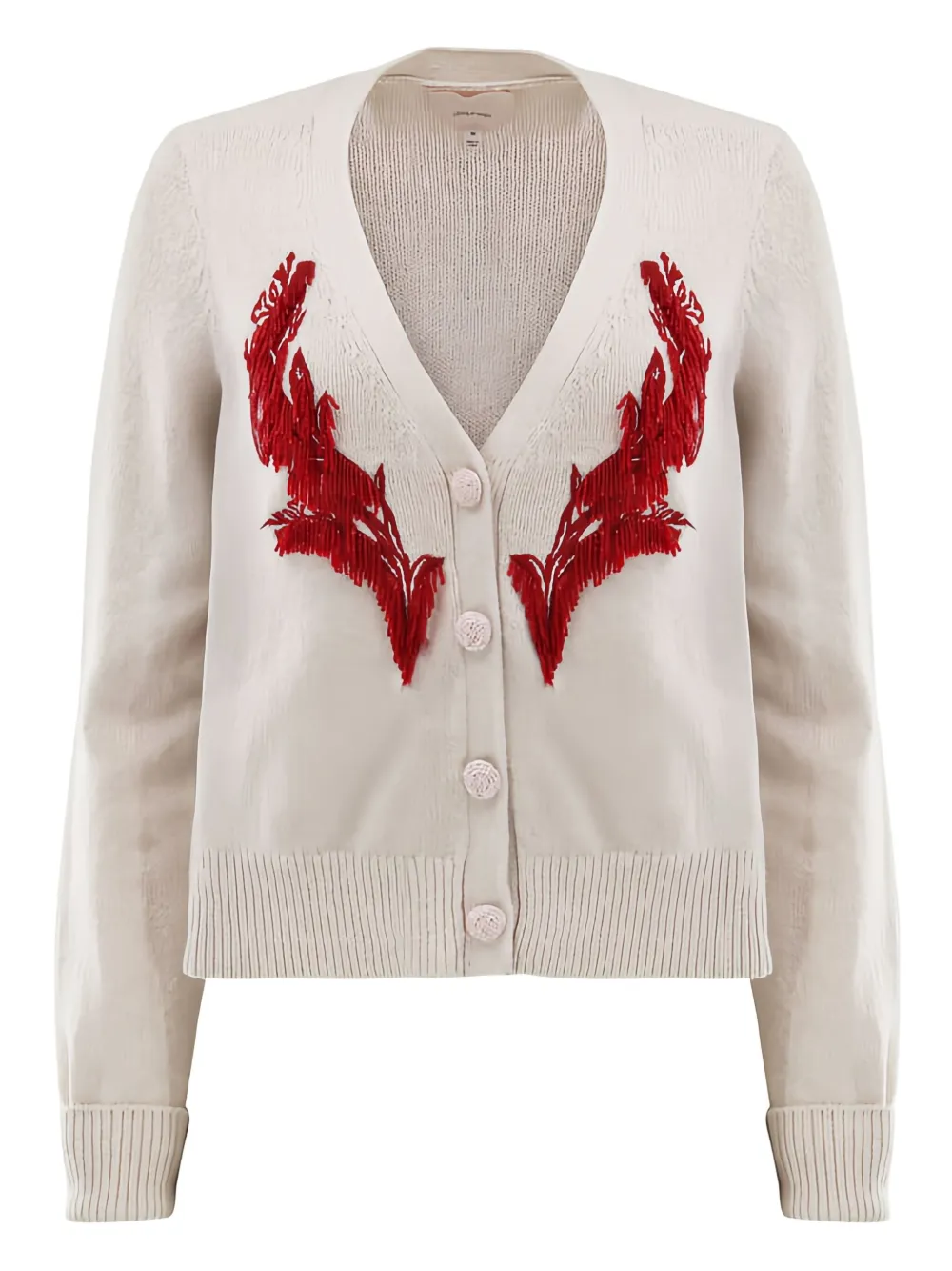 Cinq A Sept fringe-detail cardigan | Neutrals | Image 1