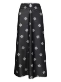 Johanna Ortiz geometric-print midi A-line skirt - Black