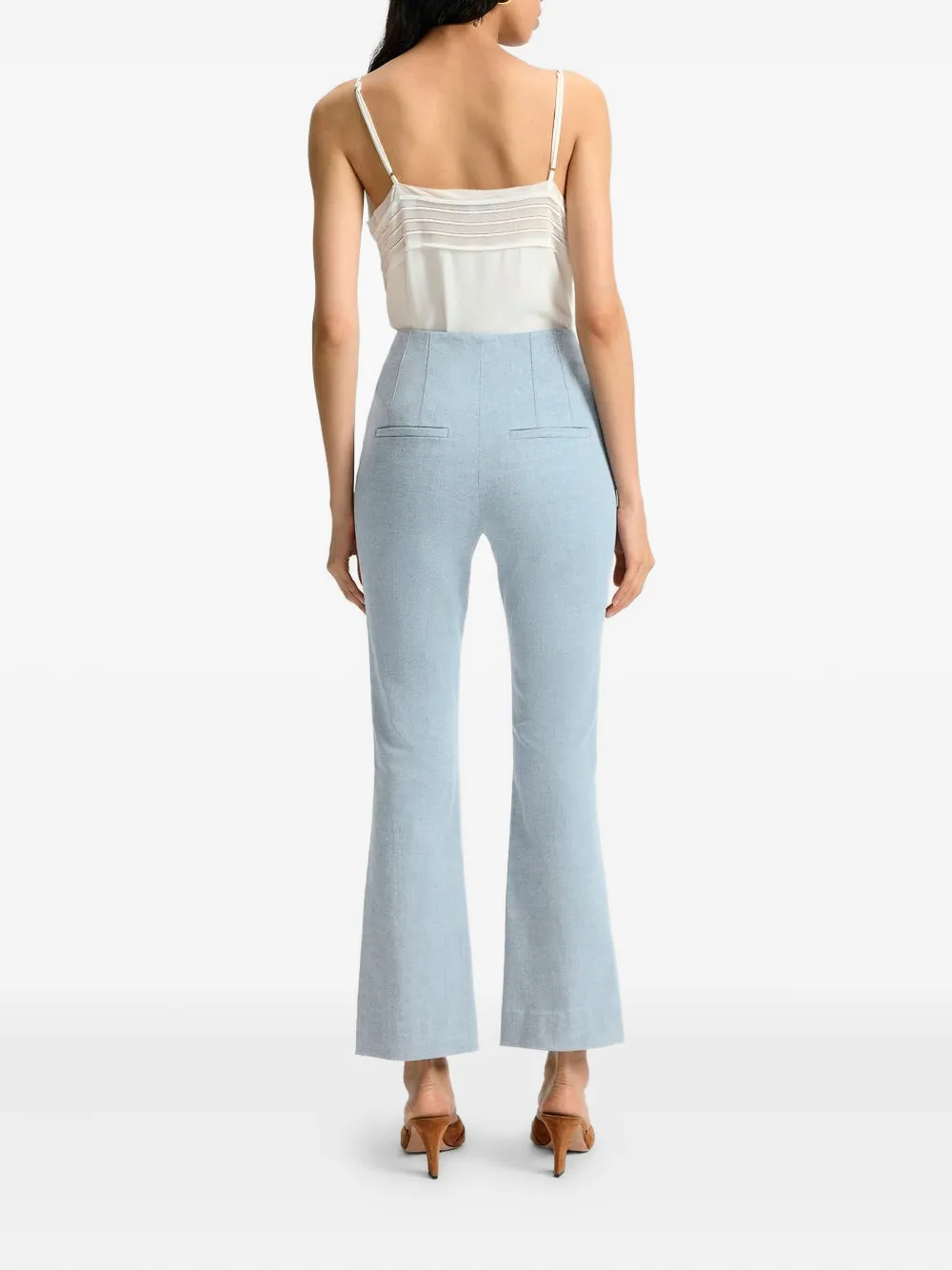 Veronica Beard High-waisted Flared Jeans In Blue