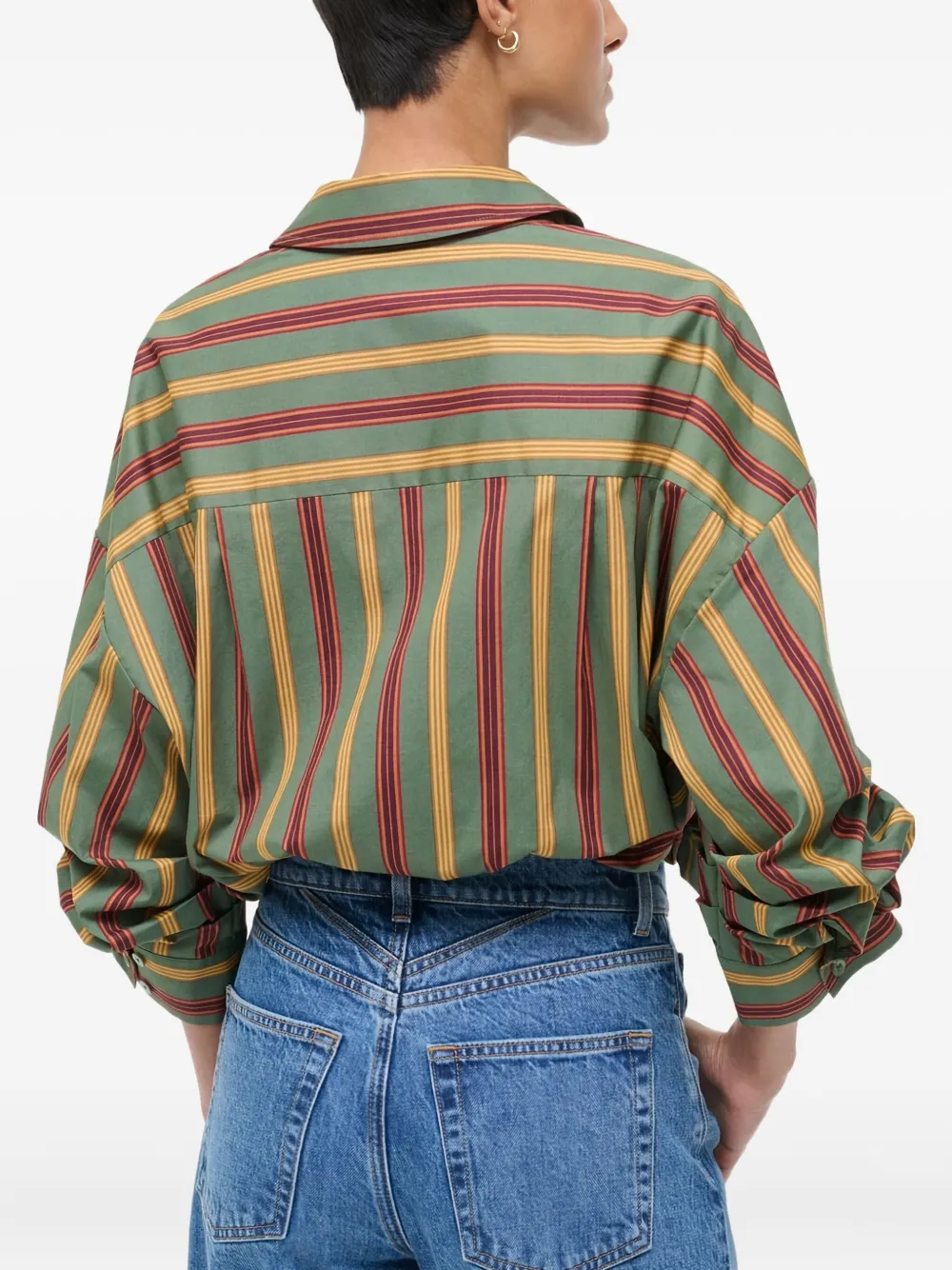 Staud Traverses Stripe-pattern Body In Green