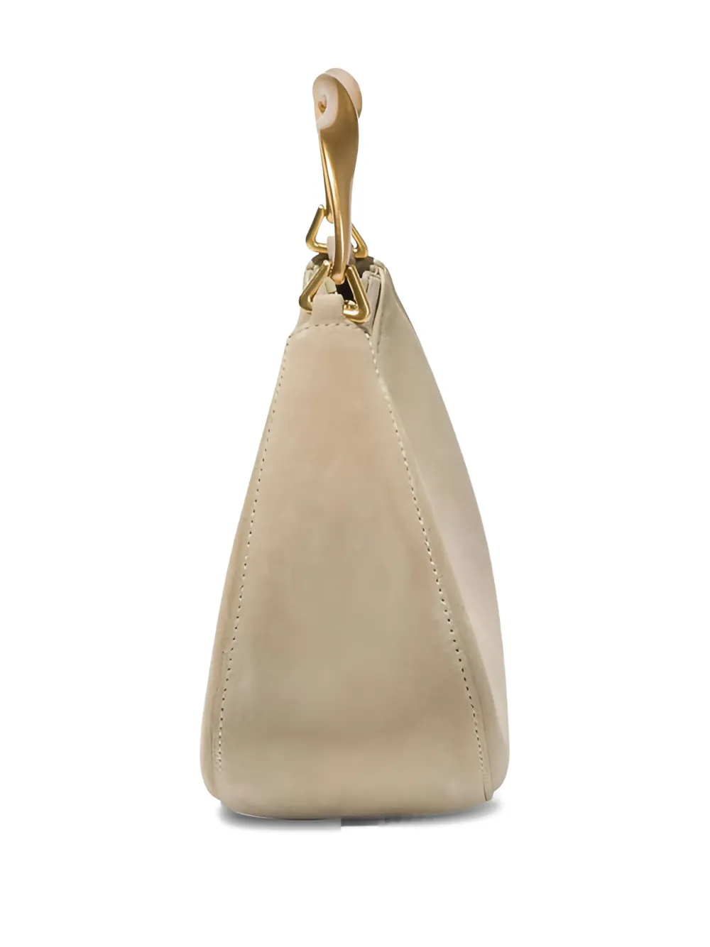 Simkhai Nixi Twist-handle Suede Tote Bag In Neutral