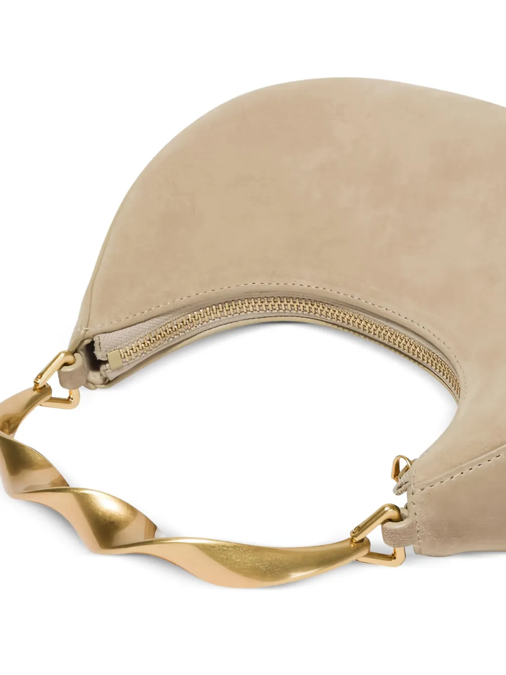 Simkhai Nixi suède shopper met gedraaid handvat Beige