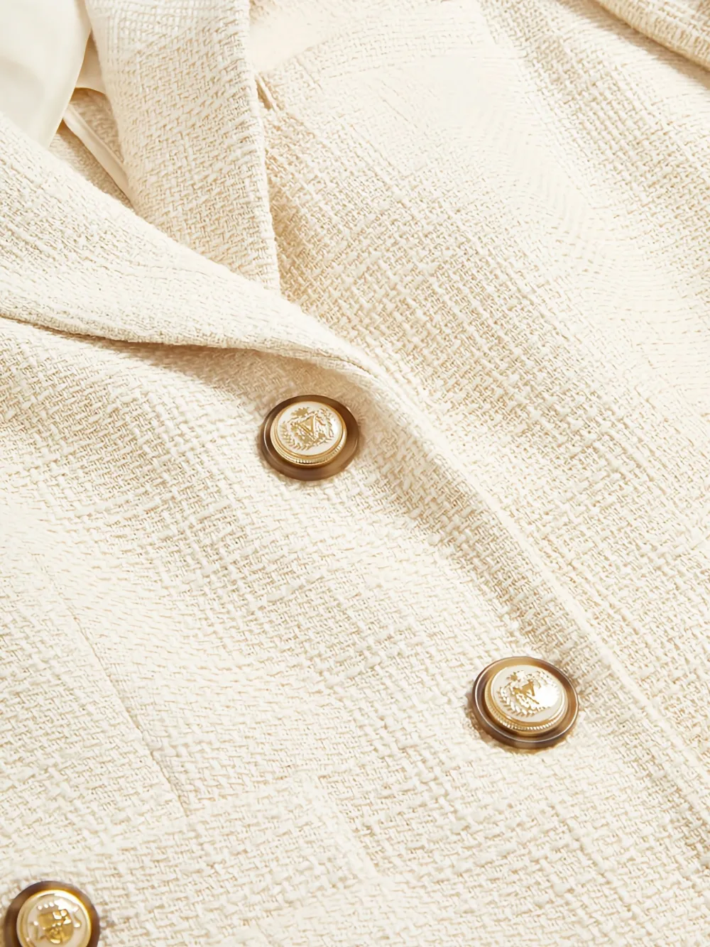 Veronica Beard Blazer met enkele rij knopen Beige