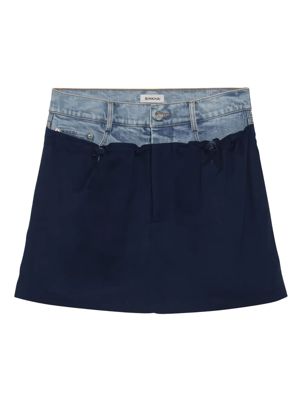 Simkhai Hampton denim-panelled mini skirt | Blue | Image 1