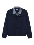 Simkhai Apollo denim-collar button jacket - Blue