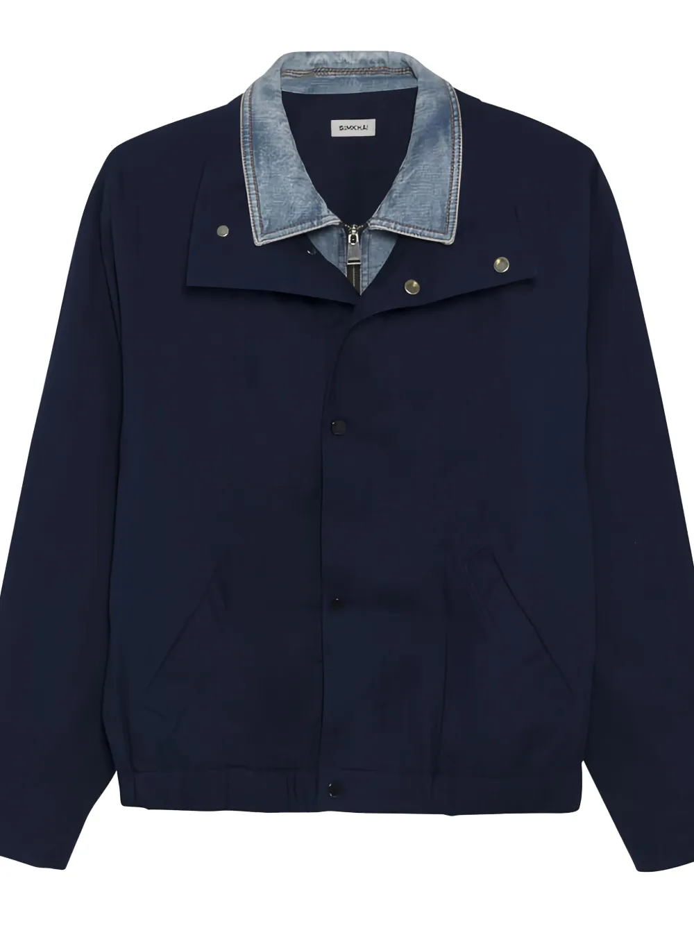 Simkhai Apollo Denim-collar Button Jacket In Black