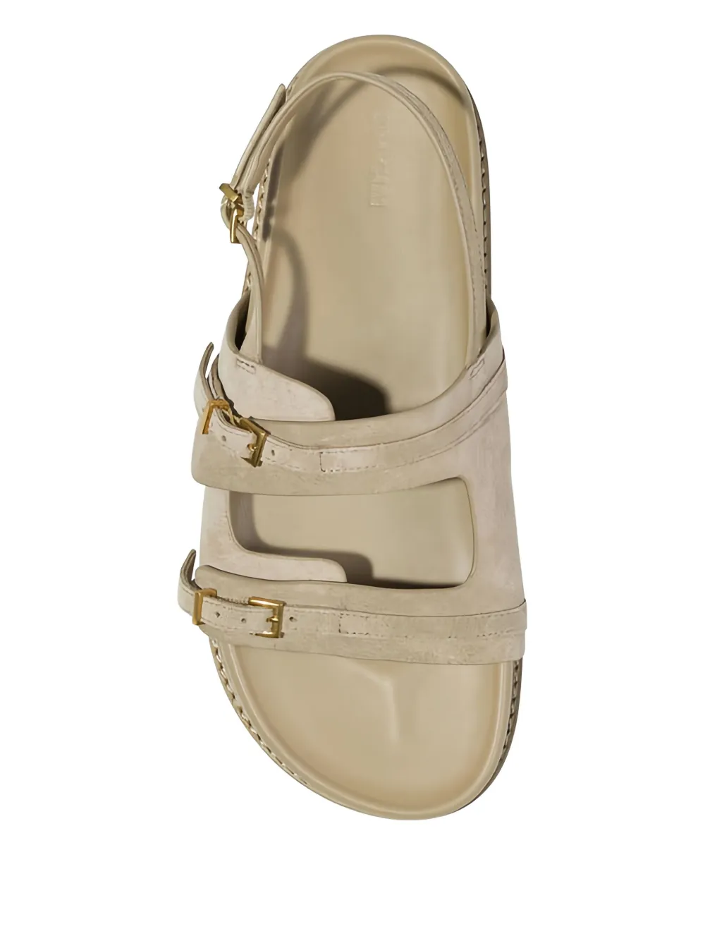 Simkhai Carey buckle-strap suede sandals Neutrals