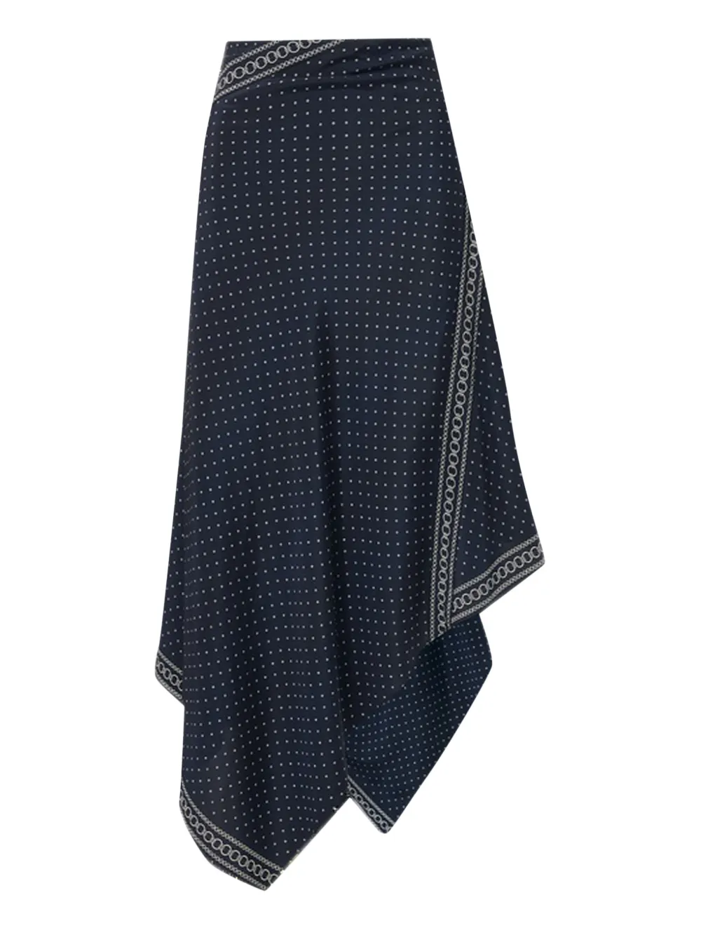 Veronica Beard polka-dot asymmetric skirt | Blue | Image 1