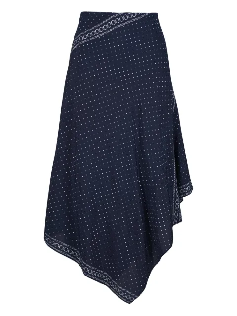 Veronica Beard Hartley polka-dot asymmetric skirt