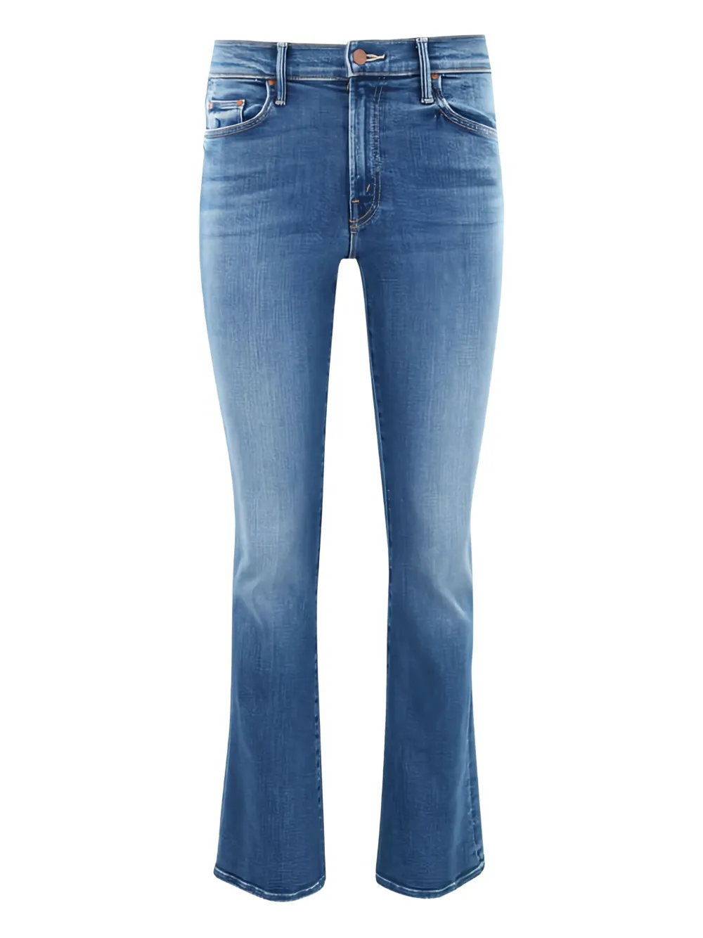 Mother The Outside Skimp Jeans In Blue