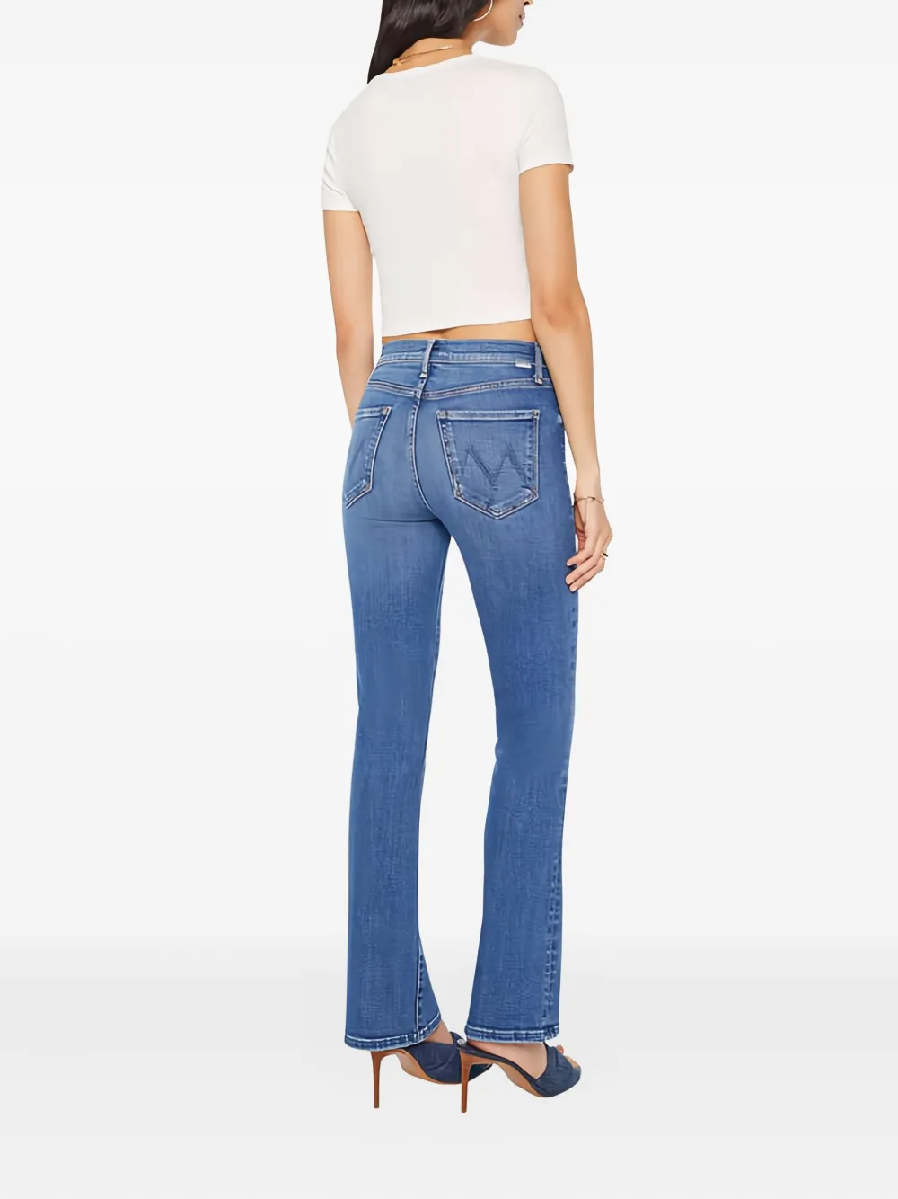 Mother The Outside Skimp Jeans In Blue