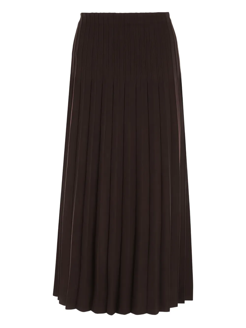STAUD Lena pleated midi skirt | Brown | Image 1