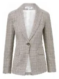 Veronica Beard Obie Dickey plaid-pattern single-breasted blazer - Grey