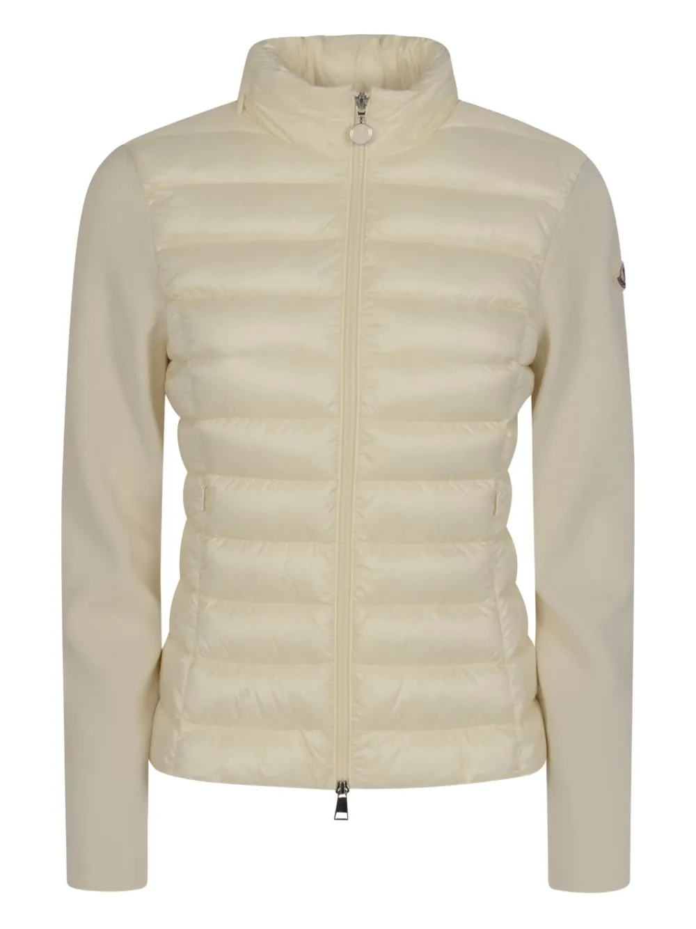 Moncler logo-patch jacket Beige