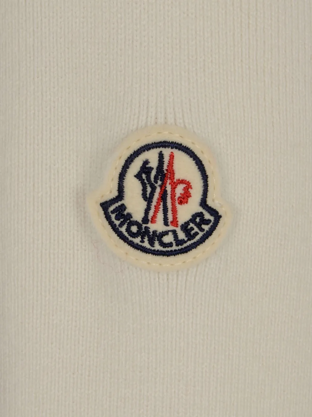 Moncler logo-patch jacket Beige