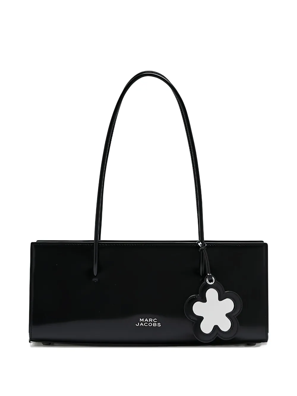 Marc Jacobs Schoudertas met bloemenbedel Zwart