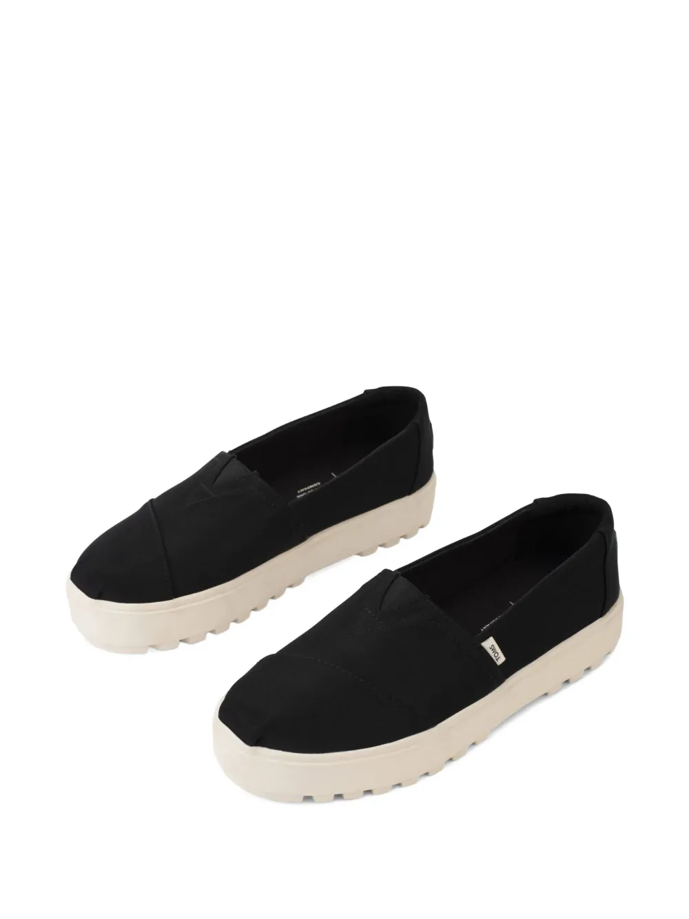 Toms Lug "black/white" Sneakers In Black