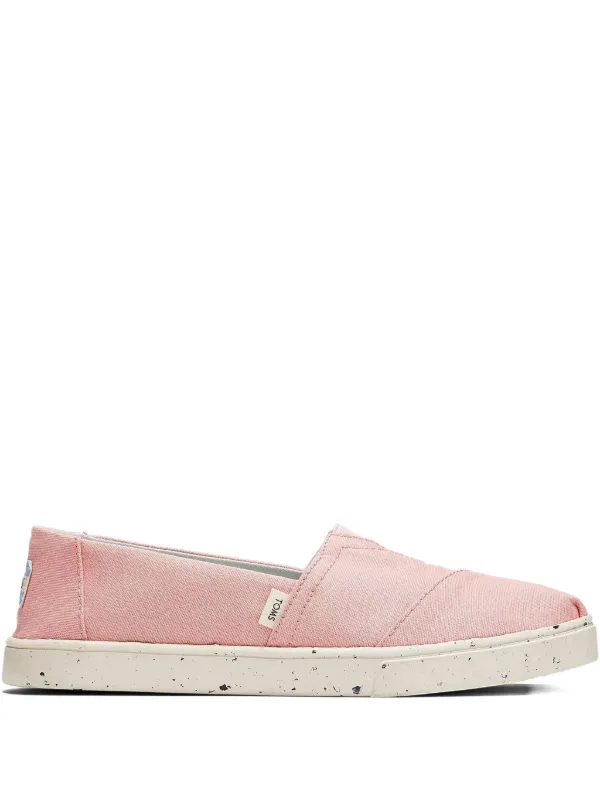Pink Slip On Toms Womens Women Vintage Heritage Canvas Slip-On Shoes