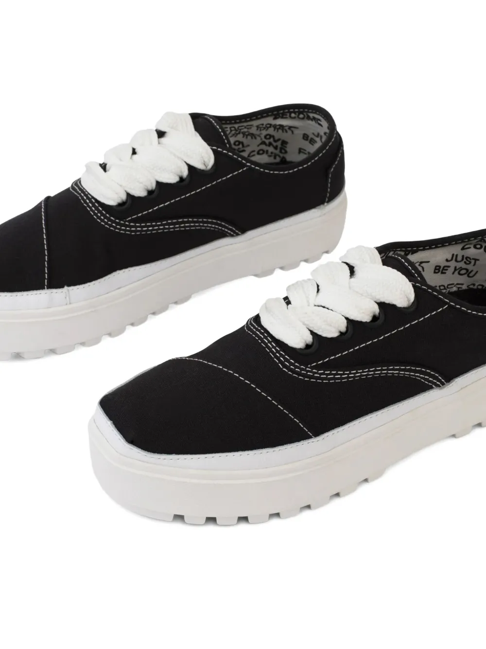 Toms Cordones Lug Black/White sneakers - Zwart