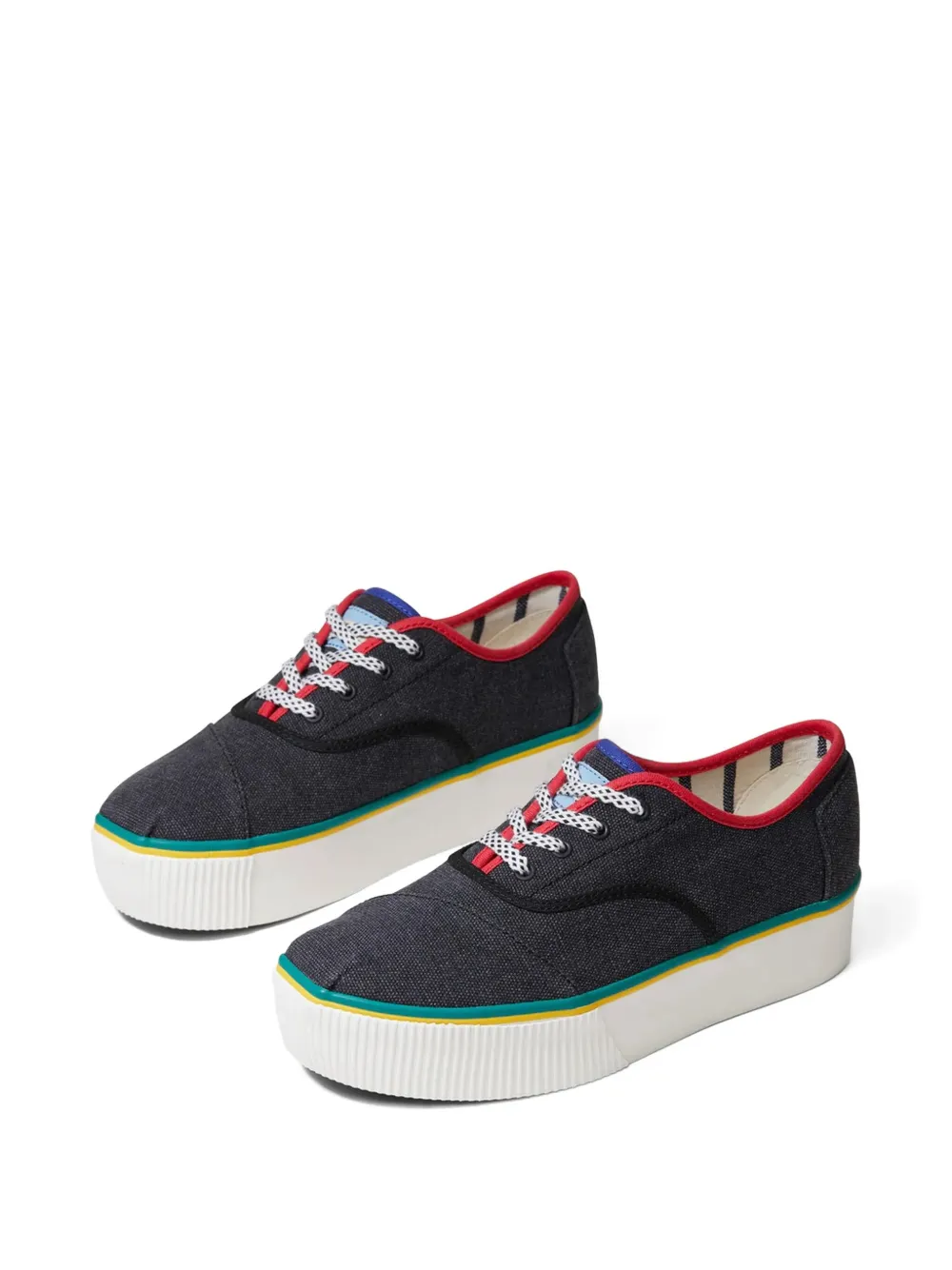Toms Cordones Boardwalk Black Washed sneakers - Zwart