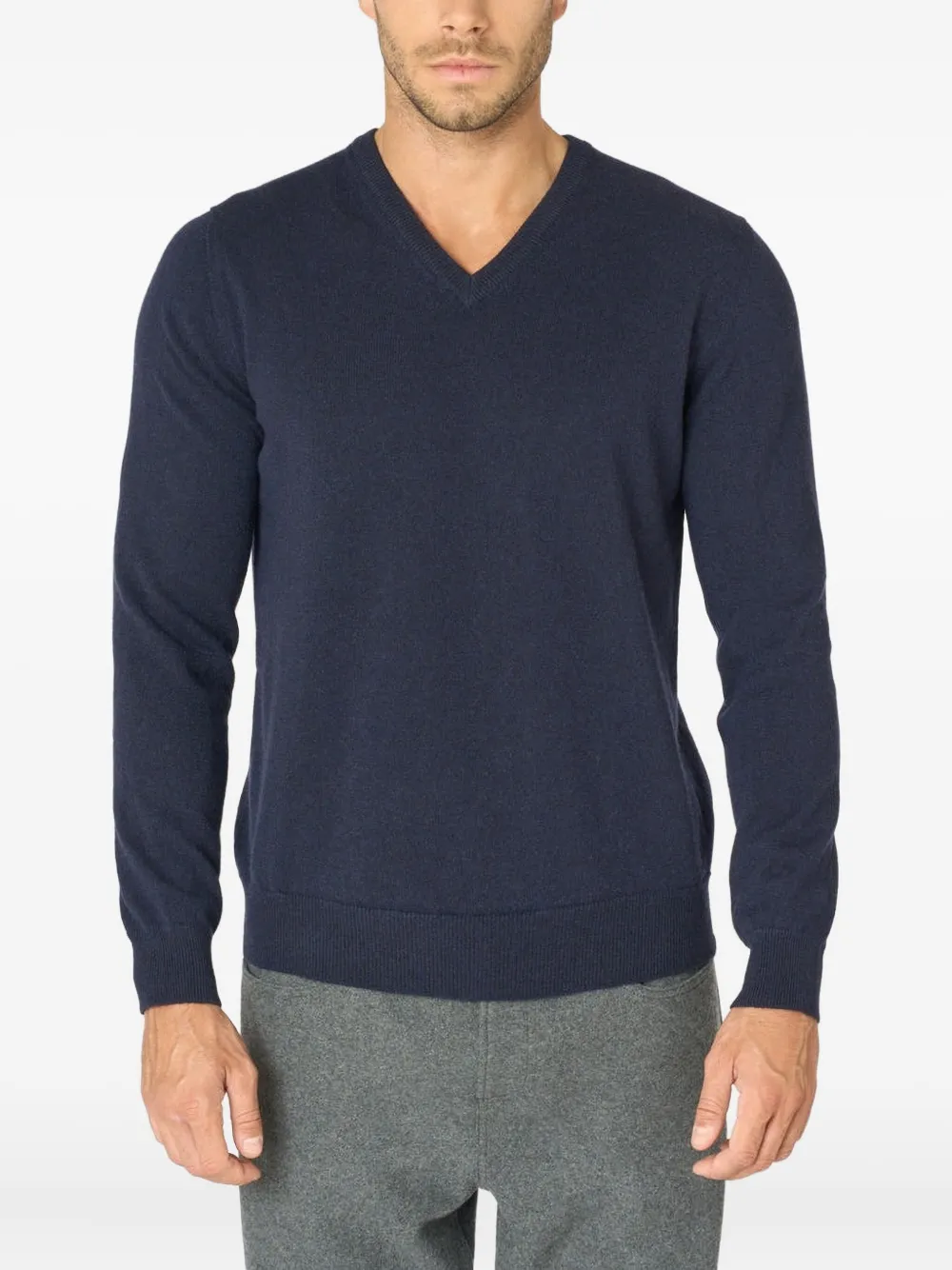 Malo Trui met V-hals - Blauw
