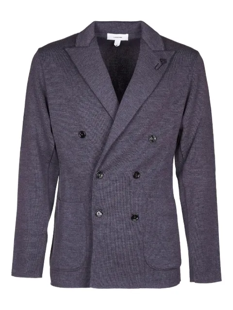 Lardini double-breasted knitted blazer