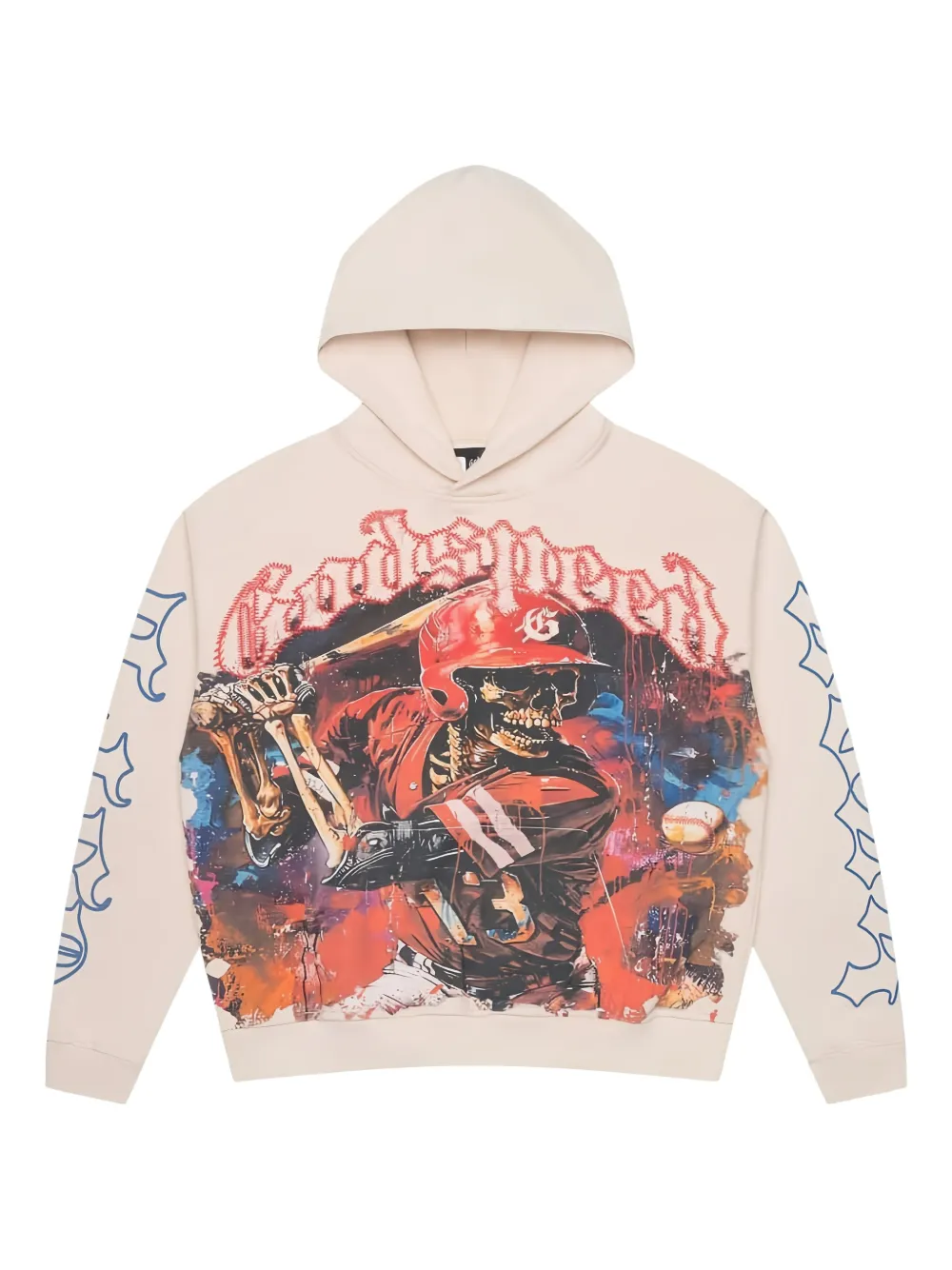 GODSPEED Grand Slam graphic print hoodie | Neutrals | Image 1